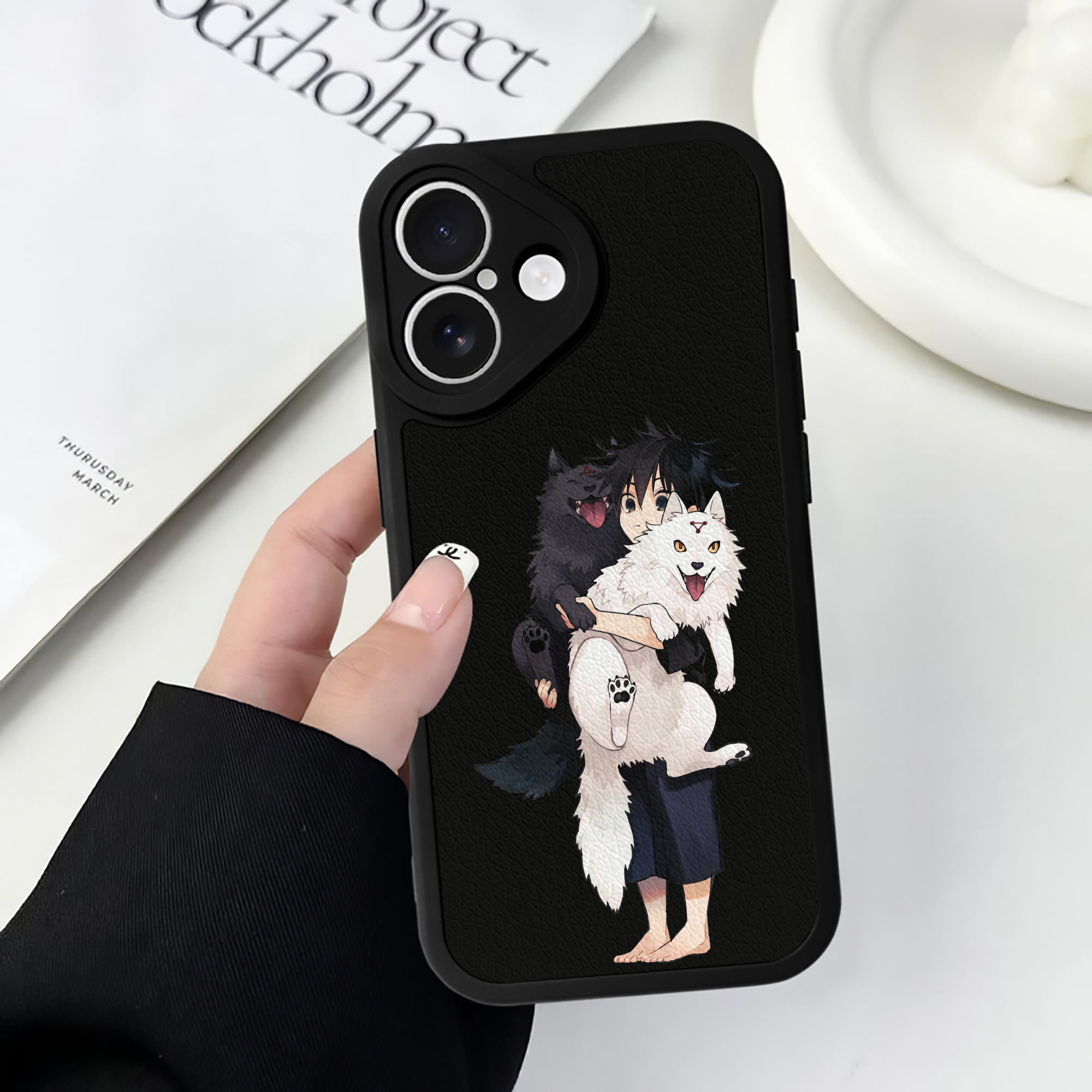 （画像用） 呪術廻戦 Jujutsu Kaisen 【iPhone 16シリーズ対応】シリコンスマホケース（レザー調） 材質：シリコン